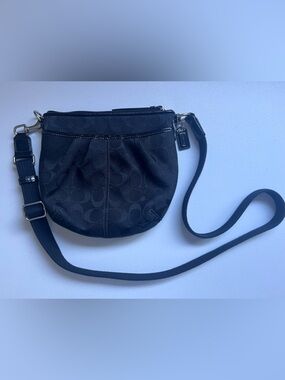 Y2K Coach Black Signature Mini Shoulder Bag Vintage